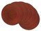 CC Home Furnishings Textured Round Woven Placemats - 15" x 15" - Red - Set of 6